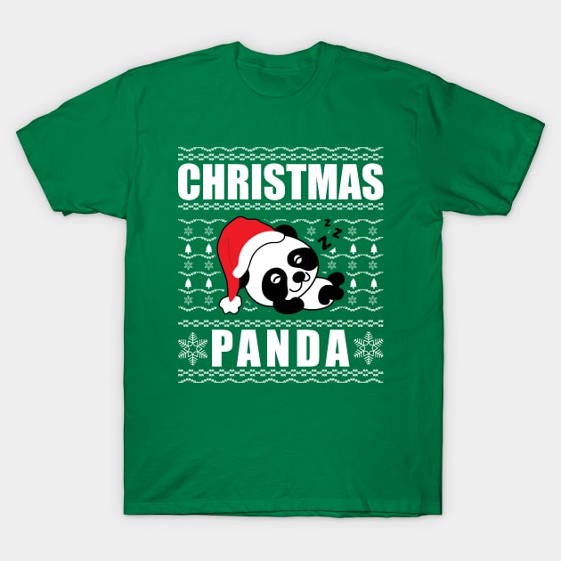 Christmas Panda Ugly Xmas Sweater T-Shirt by JaiStore